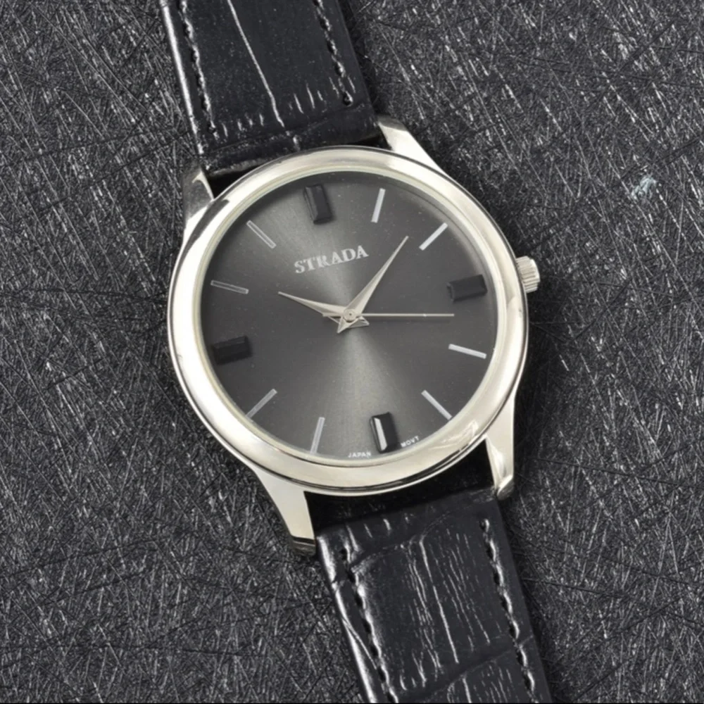 Black Watch with Black Austrian Crystals